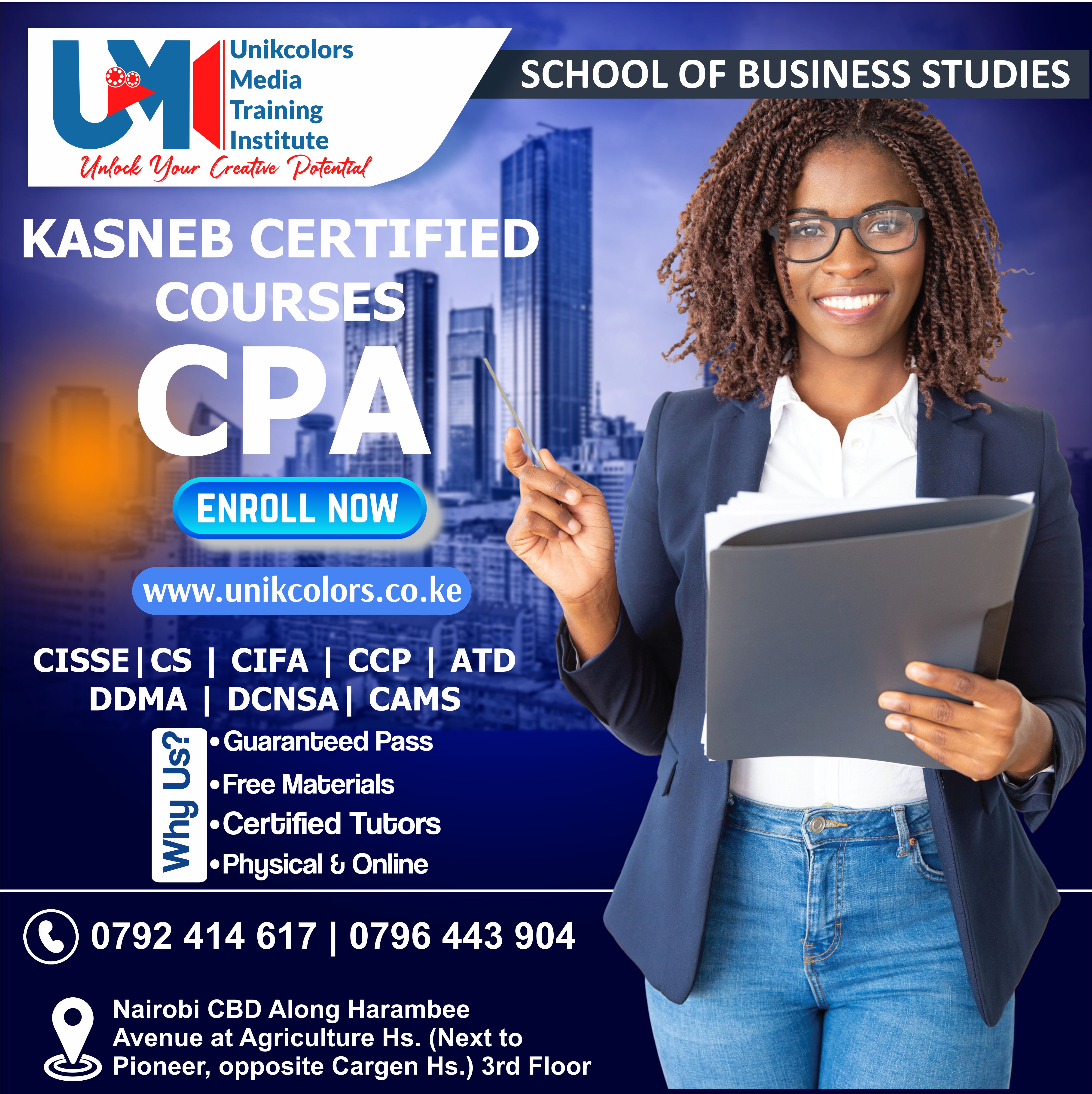 KASNEB CERTIFIED COURSES - CPA | CISSE | CS | CIFA | CCP | DDMA | DCNSA | CAMS